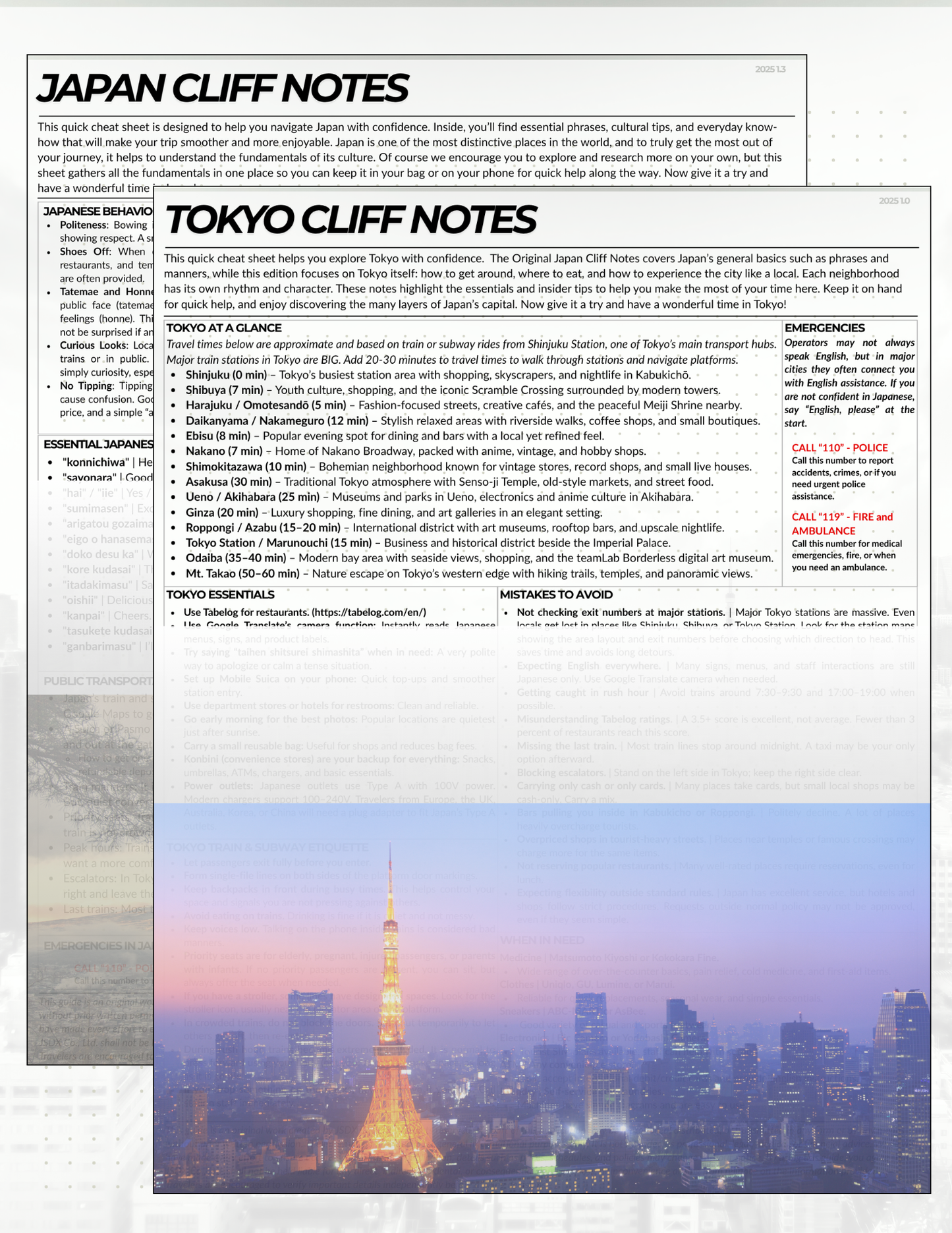 Japan + Tokyo Cliff Notes Bundle